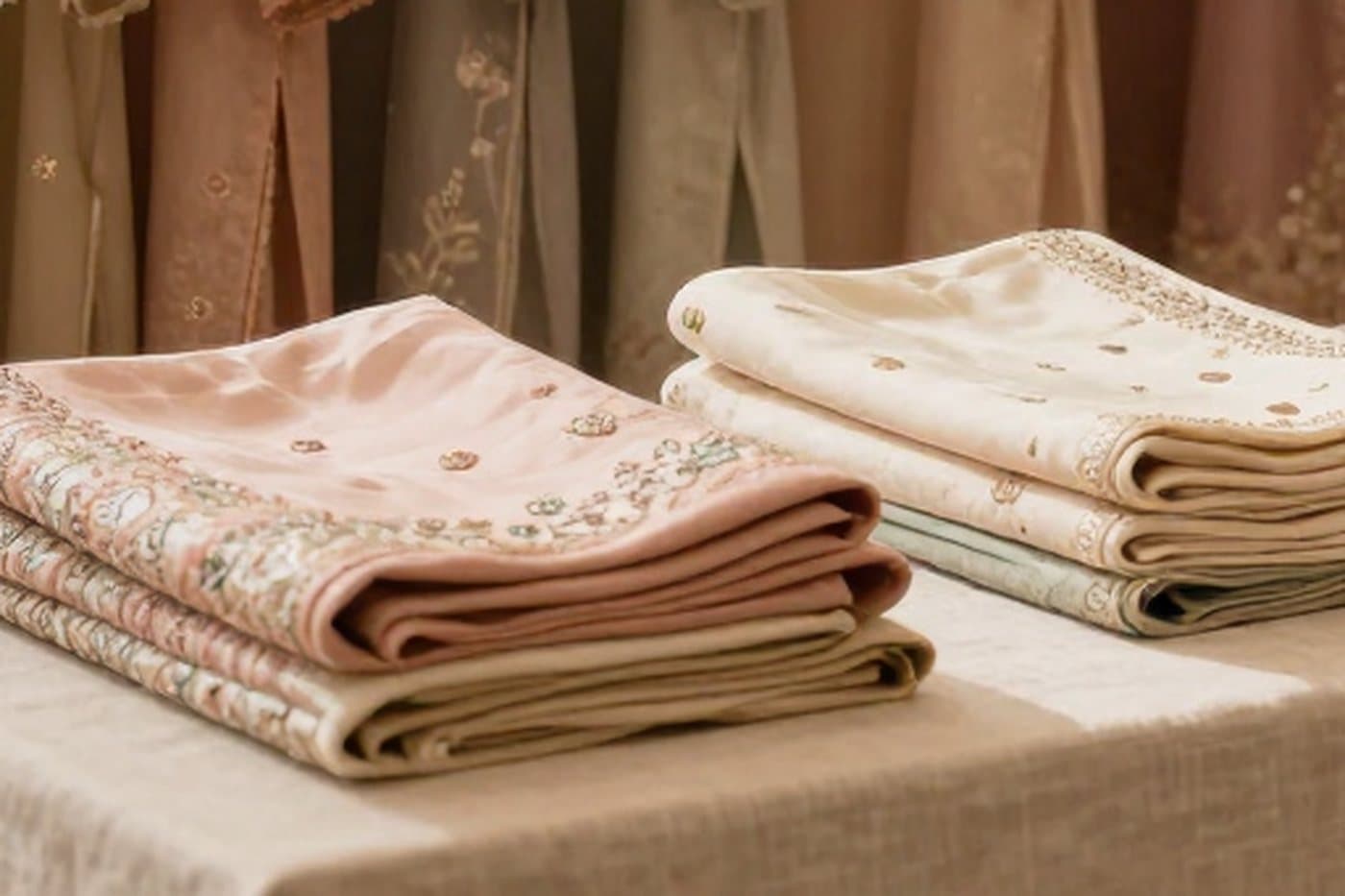 Fabric selection for a custom order at Light & Grace